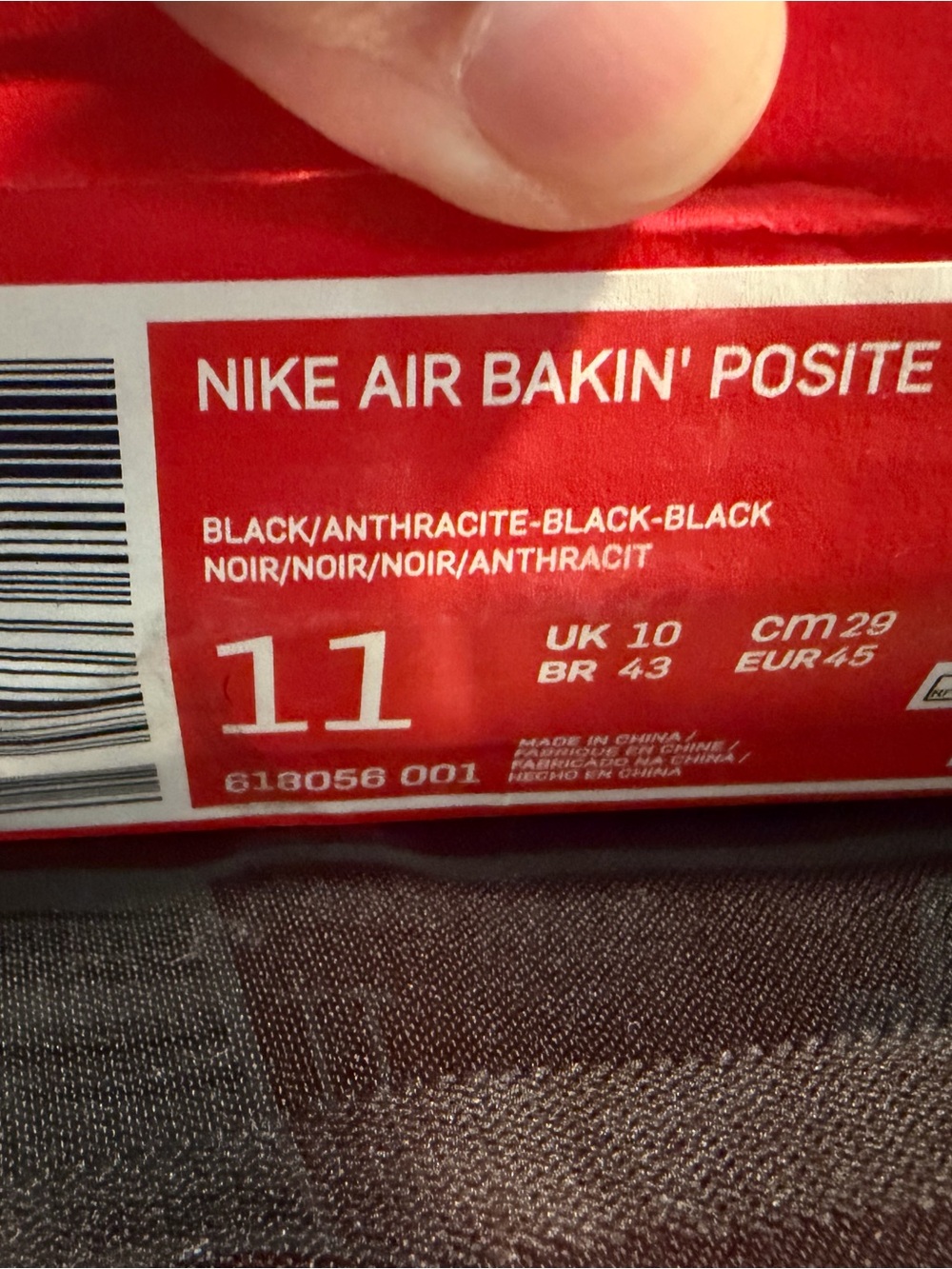 Nike Air Bakin Posite Black - Picture 2 of 7